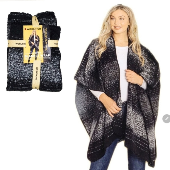 NWT Woolrich Womens Brushed Luxe Softness One Size Cozy Blanket Wrap MSRP $60 - Picture 4 of 10